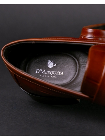 Sapato Mocassim Loafer Croco Mouro-Marrom