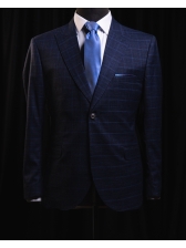 03 Costume Executive Line Azul Navy Quadrile