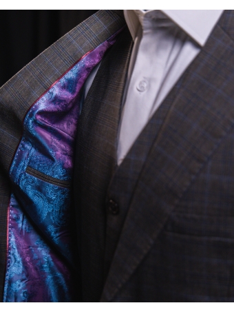 10 Terno Príncipe de Gales Brown and Blue