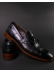 01 Sapato Mocassim Loafer Croco Preto